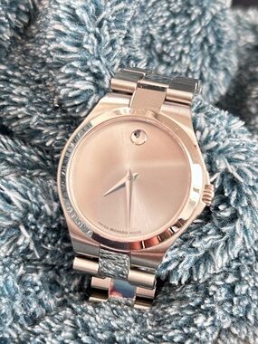 Movado Silver Stainless Steel Museum Dial Watch
